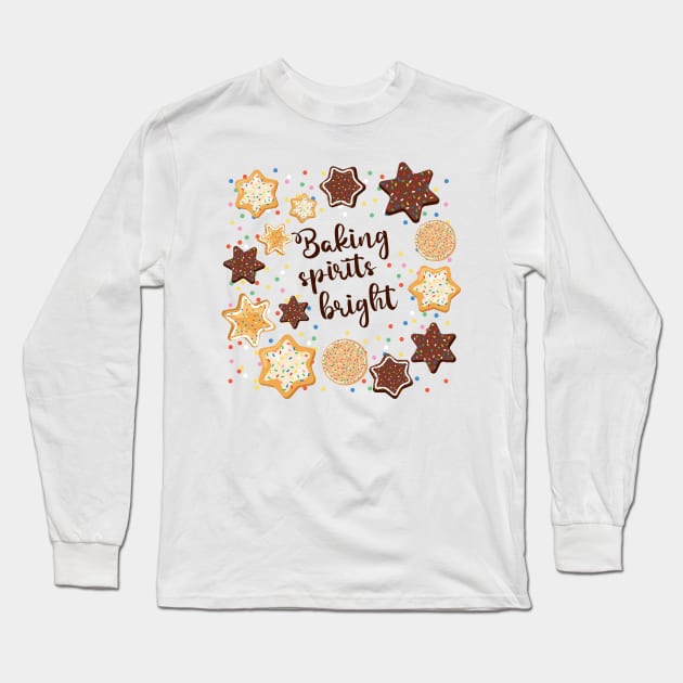 Baking Spirits Bright Long Sleeve T-Shirt by SWON Design